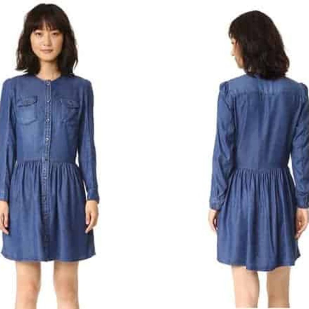 The Kooples Long Sleeve Chambray Dress